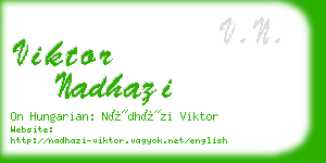 viktor nadhazi business card